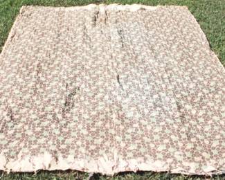 107 - Antique Quilt (As is/Worn/Damaged) - 80" x 65"
