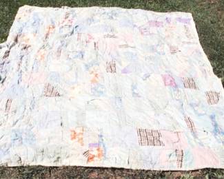117 - Antique Quilt (As is/Worn/Damaged) - 65" x 76"
