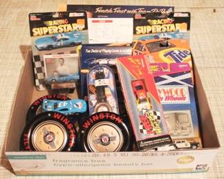 135 - Box Lot of Assorted NASCAR Items and More
