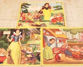 145 - Lot of 3 Vintage Snow White Puzzles
