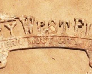 161 - Key West Florida Metal License Plate Topper 12" long
