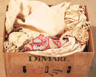 168 - Box Lot of Assorted Vintage Linens
