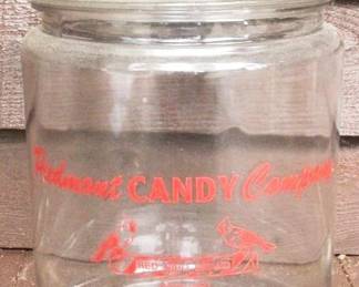 218 - Piedmont Candy Co. Glass Store Jar - 14" x 10"
