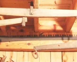 232 - Antique 3-Part Horse Saddle Hook-Up - 70" wide
