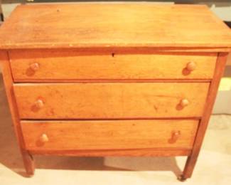 279 - Antique 3-Drawer Chest - 38" x 18" x 34"
