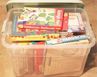 345 - Plastic Tote Full of Board Games
