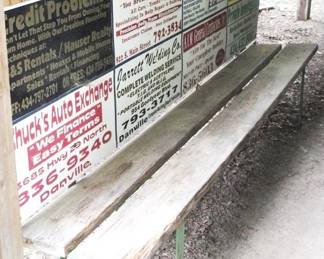 373 - Advertising Wood Bench - 40" x 100" x 17"
