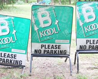 427 - 3 pc. Lot of Metal Kool "No Parking" Signs 30" x 38"
