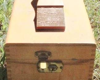 448 - Shoe Shine Wood Box - 11" x 7" x 10"
