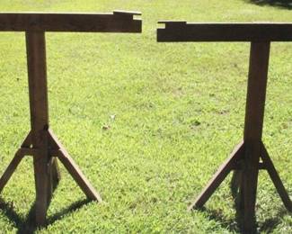 456 - Pair of Wood Stands - 40" x 42"
