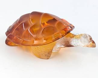 Lalique Amber Turtle