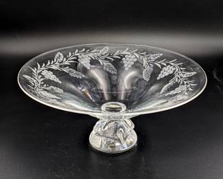 steuben etched centerbowl 