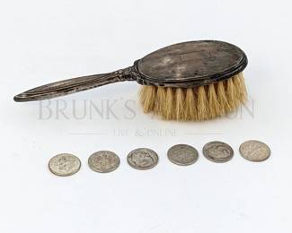 STERLING BRUSH & (6) SILVER DIMES (6) SILVER DIMES (2) - 1959, (2) - 1...