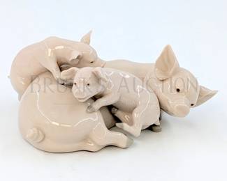 lladro piglets pig