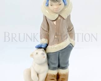 lladro boy with polar bear 