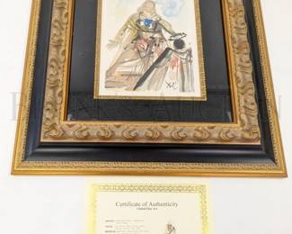 SALVADOR DALI (1904-1989) WOOD CUT ENGRAVING IN COLORS "ON V...