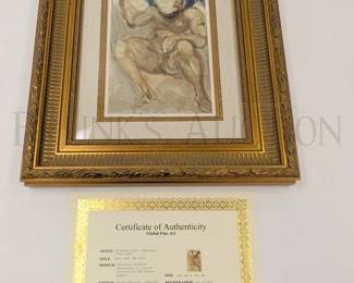 SALVADOR DALI (1904-1989) WOOD CUT ENGRAVING IN COLORS "ENVY...