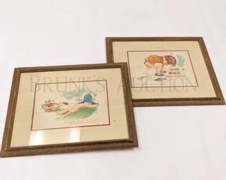 (2) GEORGE REDON PRINTS COPYRIGHT 1931 BY CAMILLA'S "B...