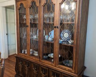 Carved vintage hutch