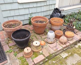 various gardening pots