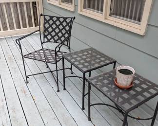 Iron patio furniture