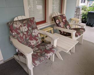 Wooden Adirondack chairs