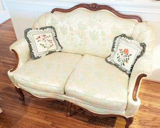 antique victorian style loveseat
