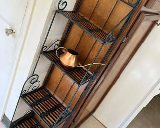 127 Metal Scroll Rattan 4Tier Etageremin