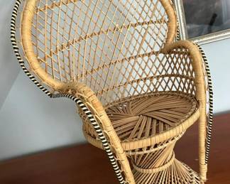 127 Mini Rattan Peacock Doll Chairmin