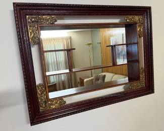 127 Vintage Mirrored Wall Shelfmin