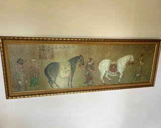 127 Vintage Tartars Lithograph Bringing A Tribute Of Horses Kan Hanmin