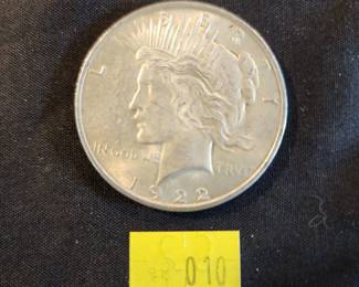 LOT 10 - 1922 PEACE DOLLAR 