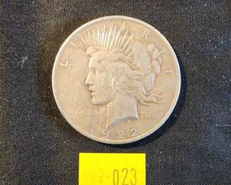 LOT 23 - 1922 PEACE DOLLAR 