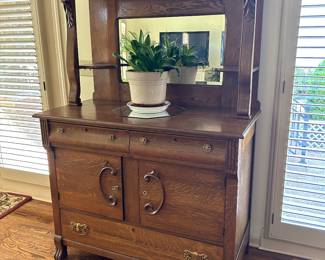 Antique mirrored sideboard