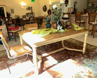 Farm type table with 4 chairs