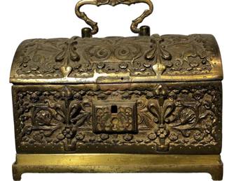 19th C. French Bronze Jewelry Casket