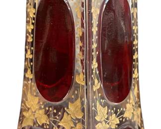 Moser Bohemian Glass Ruby Red Vase