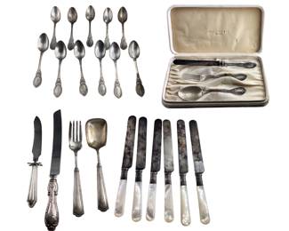 Collection Sterling Silver, Mother of Pearl Flatware