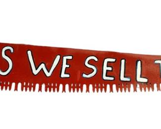 Folk Art Cross Cut Saw by POPS CASEY "Yes We Sell Tools"