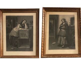 Two 1800's Jane Eyre Lithographs