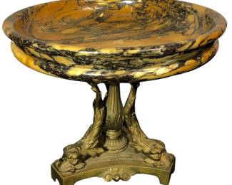 Antique French Marble & Bronze Centerpiece