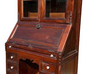 Early Walnut Drop Front Desk