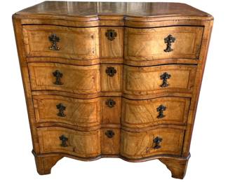 Early Banded Inlaid Mahogany Serpentine Front Chest