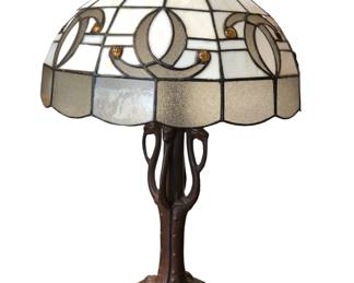 Art Nouveau Style Stained Glass Lamp