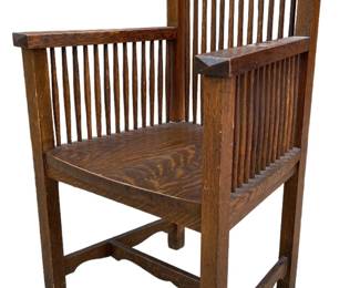 Arts & Crafts Mission Oak Armchair