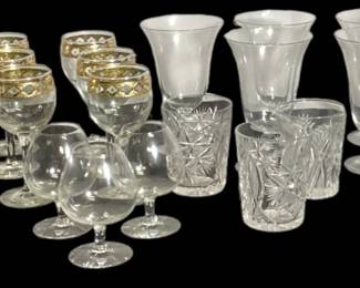 Large Collection Crystal and Cut Glass Drinkware, ORREFORS