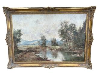 Landscape Oil on Canvas, SCHMID
