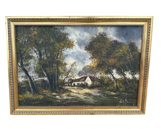 Signed Landscape Oil on Canvas