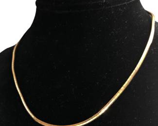18k Gold Omega Chain Necklace