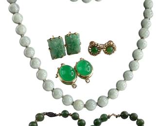 Collection Jade and Jadeite 10k & 14k Gold, Sterling Silver Jewelry